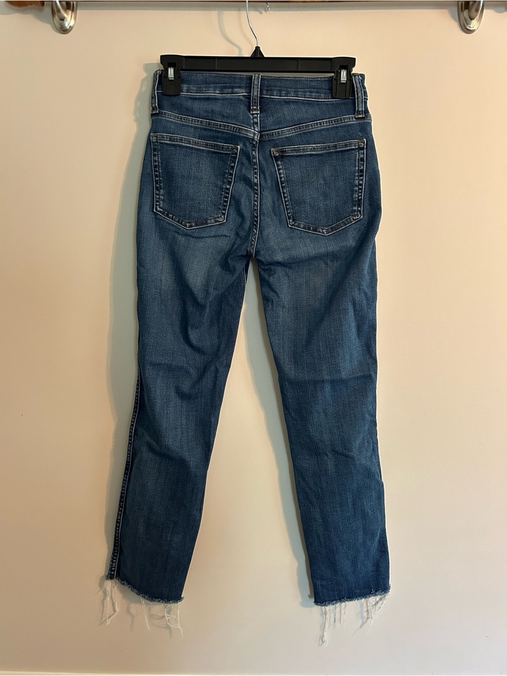 J. Crew High-Rise Button-Fly Ankle Jeans - Dark Blue - Picture 4 of 6